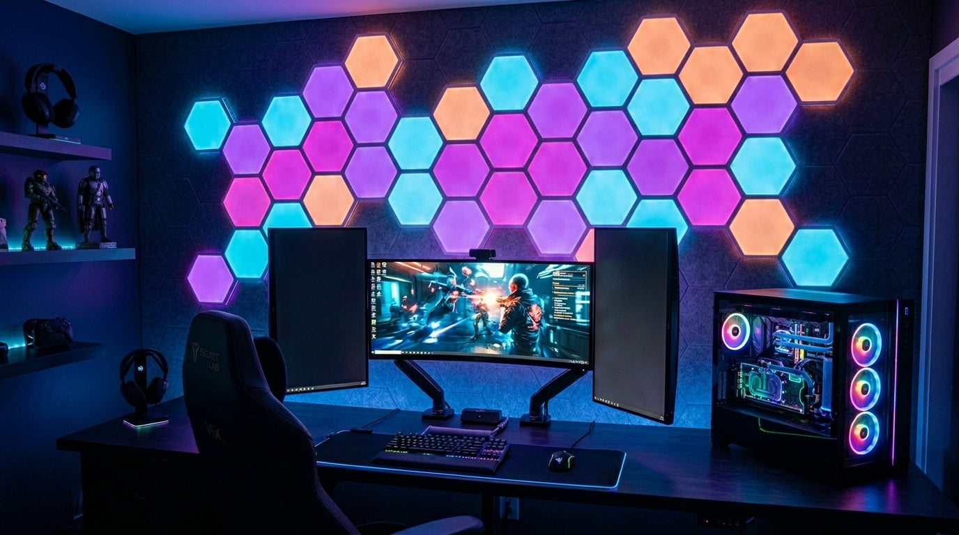 Hexagon LED Wall Lights