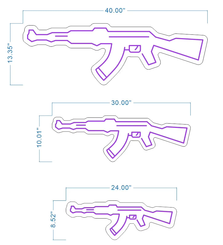 AK-47 LED sign